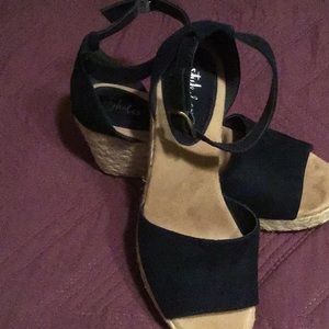 Beautiful open toed wedged heels